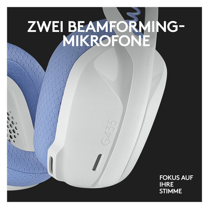 Logitech G435 Lightspeed Auriculares Gaming Inalámbricos Blanco 981-001074