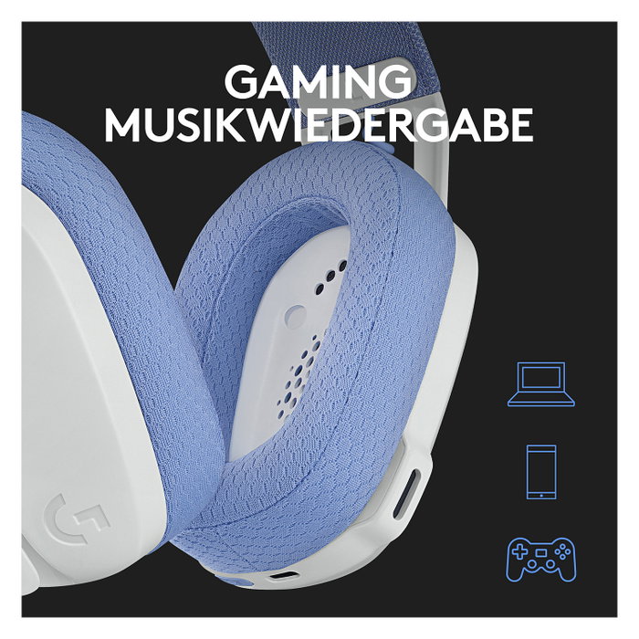 Logitech G435 Lightspeed Auriculares Gaming Inalámbricos Blanco 981-001074