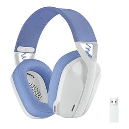 Logitech G435 Auriculares Gaming Inalámbricos con Microfono, Blanco, Dual Wireless LIGHTSPEED/Bluetooth, Sonido Envolvente, Compatible con PC y Consolas