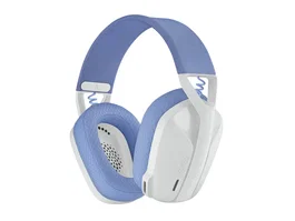 Logitech G435 Lightspeed Auriculares Gaming Inalámbricos Bluetooth Blanco y Lila 981-001074 para PC, PlayStation y móviles con Dolby Atmos