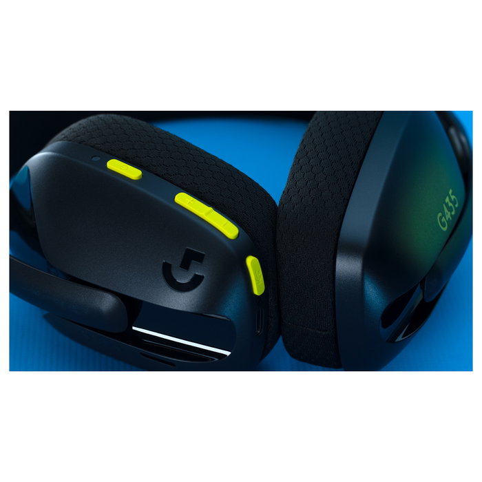 Logitech G435 Lightspeed Auriculares Gaming Inalámbricos Bluetooth Diadema PC PS5 Negro Amarillo 981-001050