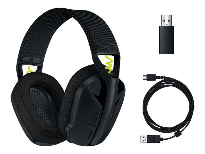 Logitech G435 Auriculares Gaming Inalámbricos Bluetooth Diadema Binaural Negro Amarillo
