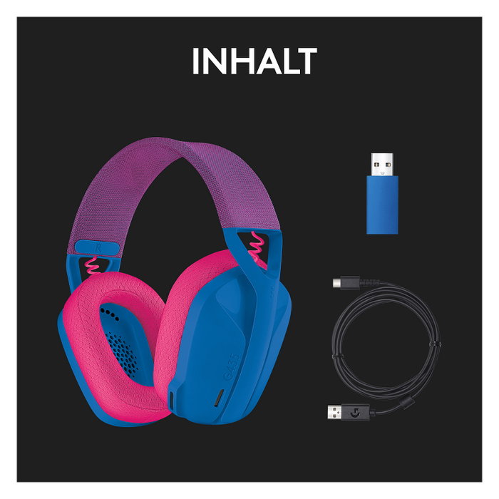 Logitech G435 Lightspeed Auriculares Inalámbricos Azul y Frambuesa