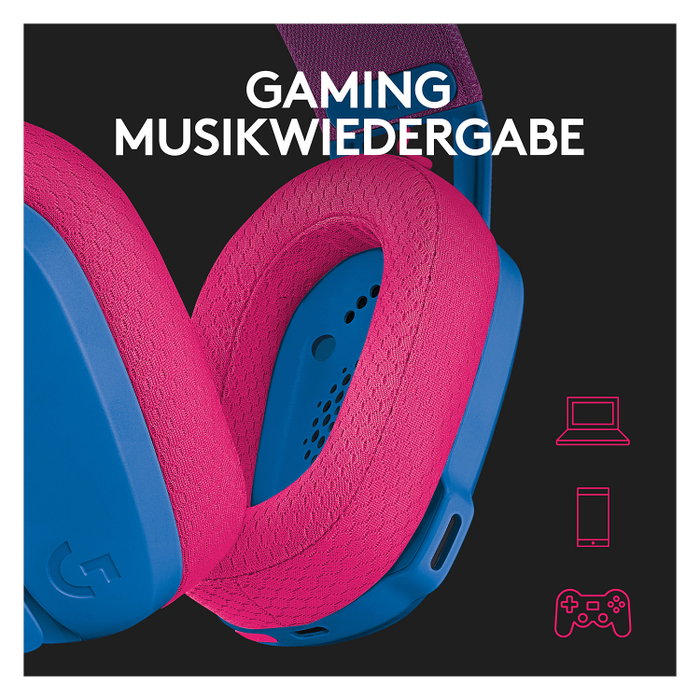 Logitech G435 Lightspeed Auriculares Inalámbricos Azul y Frambuesa