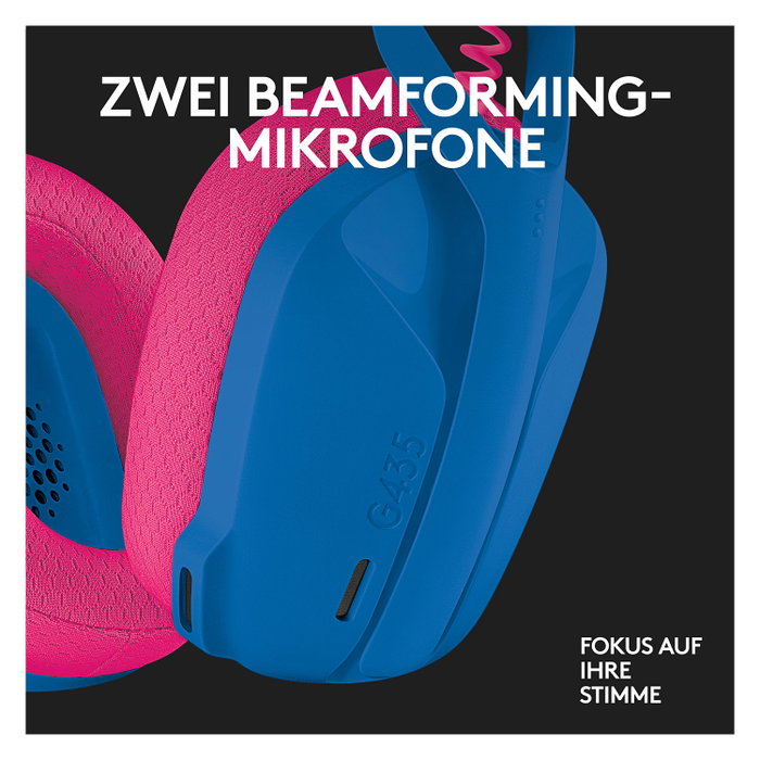 Logitech G435 Lightspeed Auriculares Inalámbricos Azul y Frambuesa