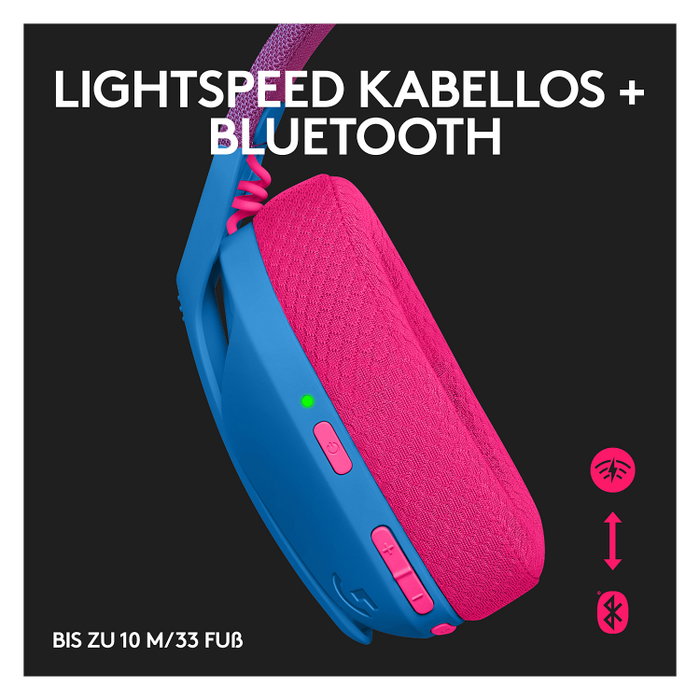 Logitech G435 Lightspeed Auriculares Inalámbricos Azul y Frambuesa