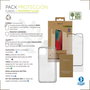 Muvit Pack Funda Recycletek y Protector Eco Responsable para iPhone 12 / 12 Pro - Materiales Reciclados y Reciclables, Protección 9H, Tacto Suave