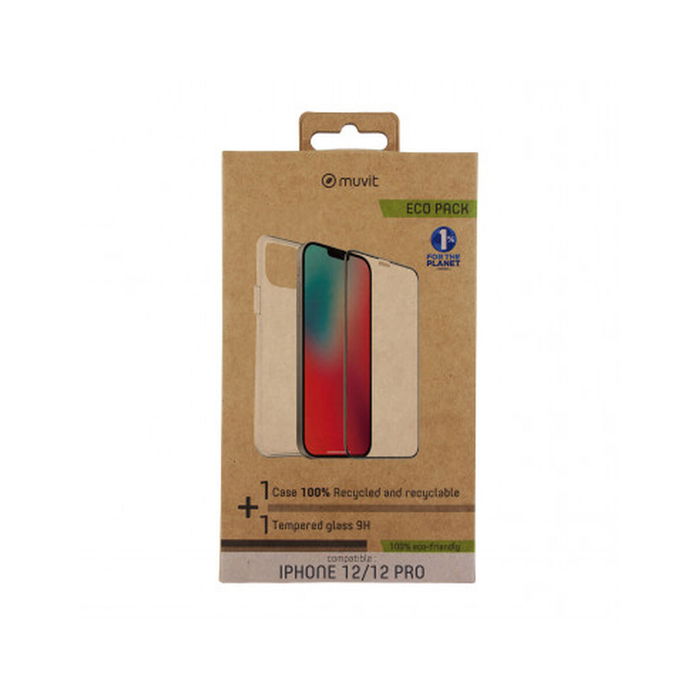 Funda para Móvil Muvit Transparente Smartphone Apple iPhone 12, 12 Pro