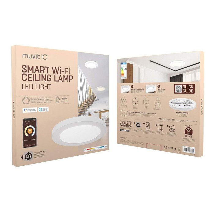 Foco empotrable Muvit iO Blanco 30 W 3000 lm 330 mm Wi-Fi