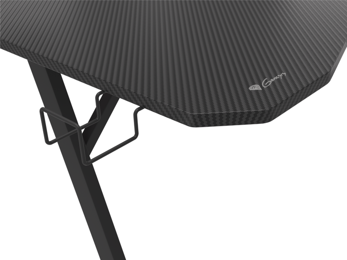 GENESIS Escritorio Gaming Holm 510 RGB Negro 160x75cm con Iluminación LED y Cargador Inalámbrico para Jugadores Profesionales