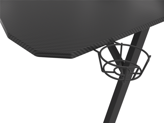 GENESIS Escritorio Gaming Holm 510 RGB Negro 160x75cm con Iluminación LED y Cargador Inalámbrico para Jugadores Profesionales