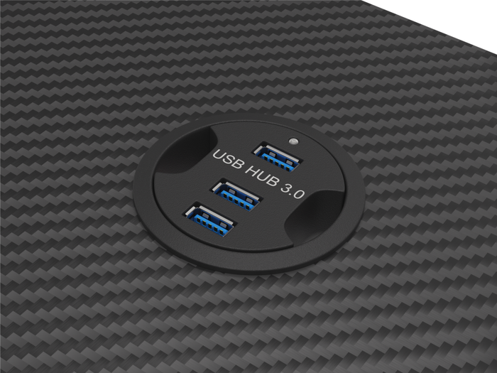 GENESIS Escritorio Gaming Holm 510 RGB Negro 160x75cm con Iluminación LED y Cargador Inalámbrico para Jugadores Profesionales