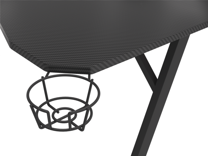 GENESIS Escritorio Gaming Holm 510 RGB Negro 160x75cm con Iluminación LED y Cargador Inalámbrico para Jugadores Profesionales