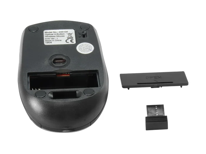 Equip 245104 - Ratón de Viajes Óptico e Inalámbrico RF, Ambidextro, 1600 DPI, Negro