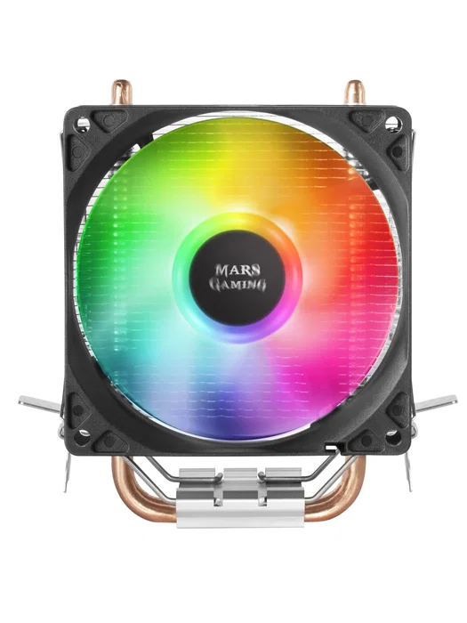 Mars Gaming MCPUARGB Ventilador CPU RGB Disipador Aire 9cm Negro, 130W TDP, Compatible Intel LGA y AMD AM5/AM4