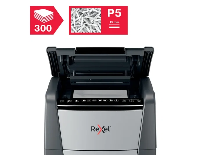 Trituradora de Papel Micro Corte Rexel Optimum Auto+ 300M 60 L