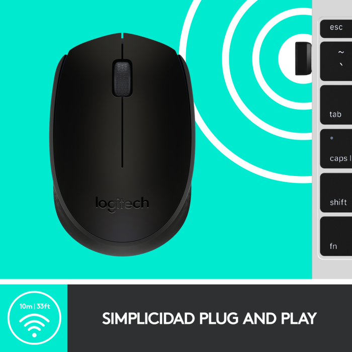 Logitech M171 Ratón Inalámbrico Negro