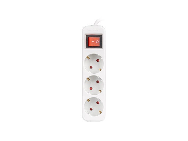 Lanberg Regleta 3 tomas Schuko blanca con cable de 1,5 m Lanberg Regleta 3 tomas Schuko blanca con cable de 1,5 m