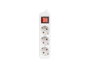 Lanberg Regleta 3 tomas Schuko blanca con cable de 1,5 m
