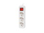 Lanberg Regleta 3 tomas Schuko blanca con cable de 1,5 m