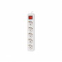 Lanberg Regleta 5 Tomas Schuko con Protección 3m Blanca