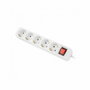 Lanberg Regleta 5 Tomas Schuko con Protección, 3m, Blanco