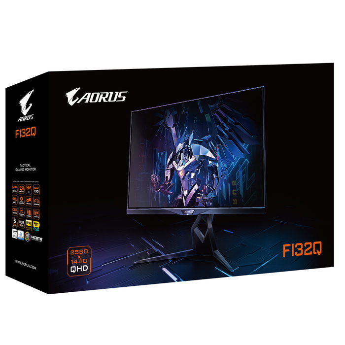 Gigabyte AORUS FI32Q Monitor Gaming 31.5" (32 Pulgadas) LED IPS 2K QHD 170Hz 1ms HDR400 HDMI/DP/USB-C Negro Gigabyte AORUS FI32Q Monitor Gaming 31.5" (32 Pulgadas) LED IPS 2K QHD 170Hz 1ms HDR400 HDMI/DP/USB-C Negro