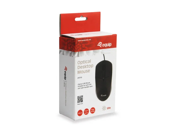 Equip Ratón Óptico Ambidextro USB 245102 Negro Equip Ratón Óptico Ambidextro USB 245102 Negro