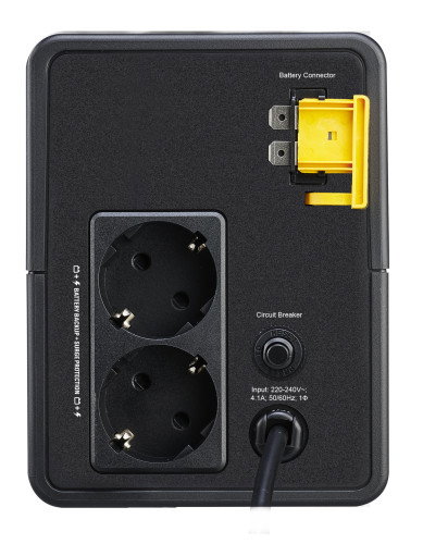 APC BVX900LI-GR SAI UPS Línea Interactiva 0,9 kVA 480 W 2 Salidas AC
