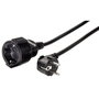 HAMA Cable extension Schucko 5m Negro