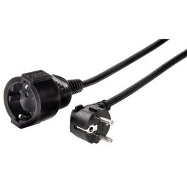 HAMA Cable extension Schucko 5m Negro
