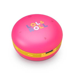 Energy Sistem Altavoz Bluetooth LOL&ROLL Pop Kids, Altavoz Portátil Inalámbrico para Niños, Color Rosa