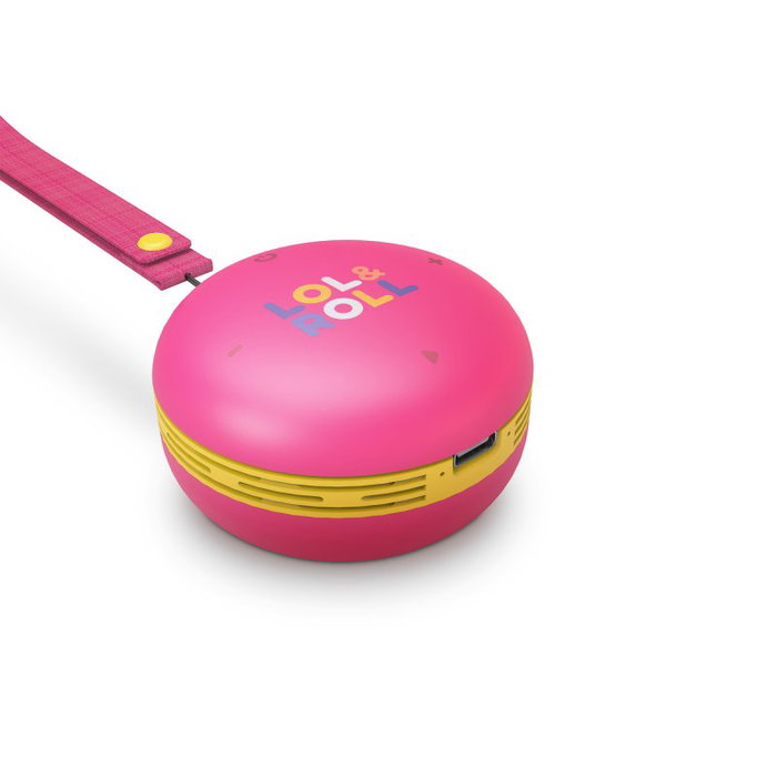 Energy Sistem Altavoz Bluetooth LOL&ROLL Pop Kids, Altavoz Portátil Inalámbrico para Niños, Color Rosa