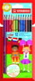 Stabilo Lápices de Colores Color Estuche de 12 (Básicos + Fluor)