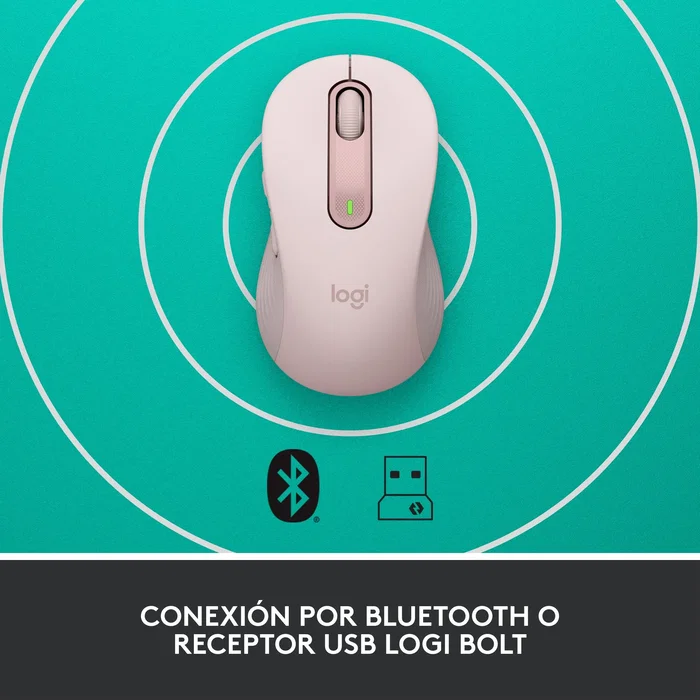 Logitech Signature M650 L Ratón Inalámbrico Rosa