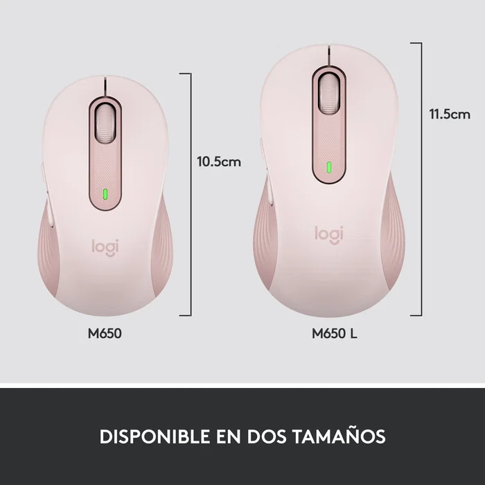 Logitech Signature M650 L Ratón Inalámbrico Rosa