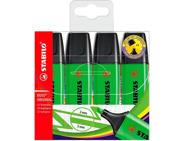 Stabilo Marcador Fluorescente Estuche 4 Colores Pastel