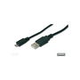 Digitus Cable USB 2.0 A Micro B 3m Macho Negro para Datos y Carga, Plug and Play, Certificado UL