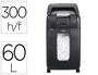 Rexel Optimum Auto+ 300X Destructora Automática de Microcorte Negro y Gris, 300 Hojas, 60L