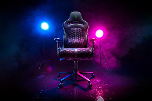Razer Silla para Videojuegos de PC Enki RZ38-03720100-R3G1 Asiento Acolchado Negro