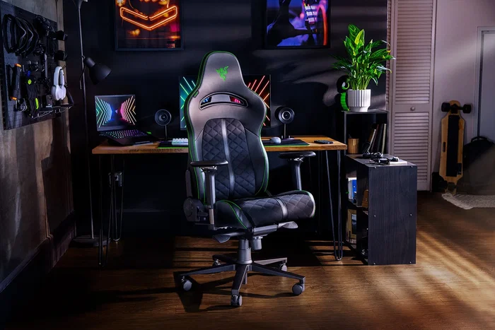 Razer Enki Silla Gaming Negro y Verde con Asiento Acolchado