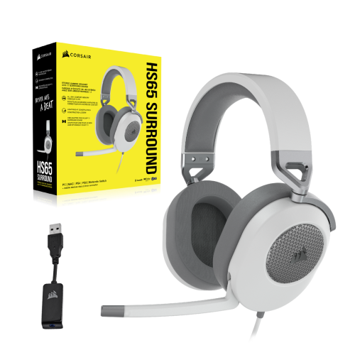 Corsair HS65 SURROUND Auriculares Gaming Blanco