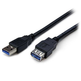 NANO CABLE Cable Alargador USB 3.0 A/M a A/H Negro 1m