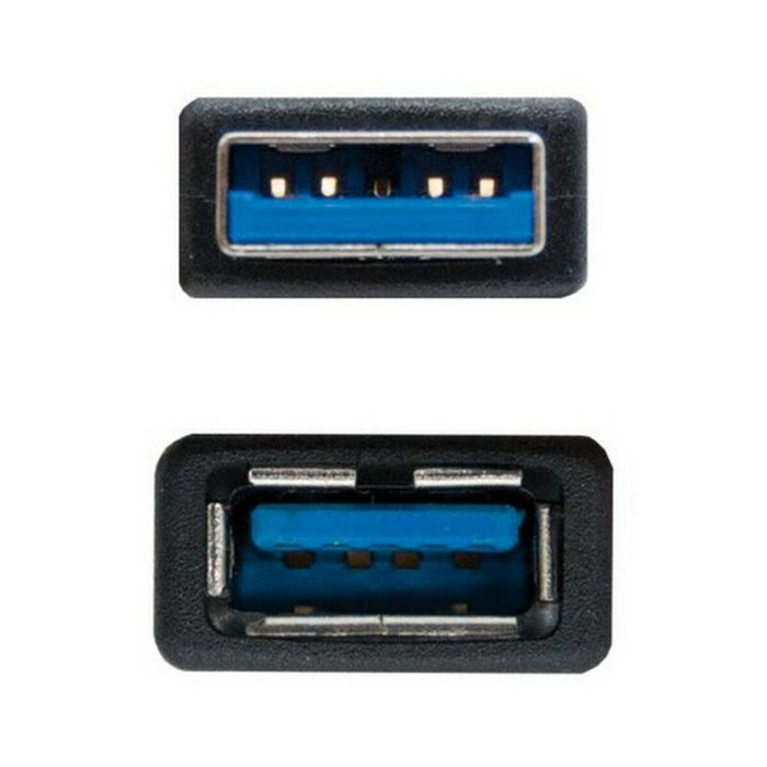 NANO CABLE Cable Alargador USB 3.0 A Macho a A Hembra 1m Negro