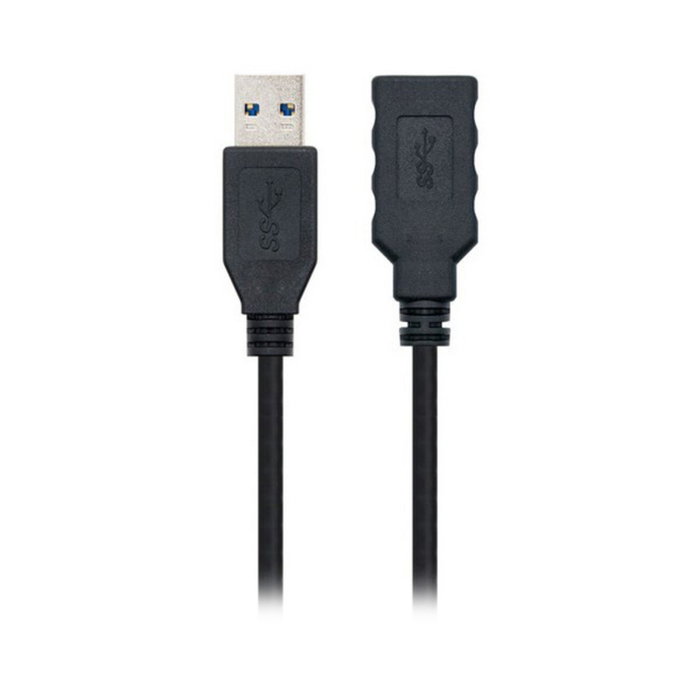 NANO CABLE Cable Alargador USB 3.0 A Macho a A Hembra 1m Negro