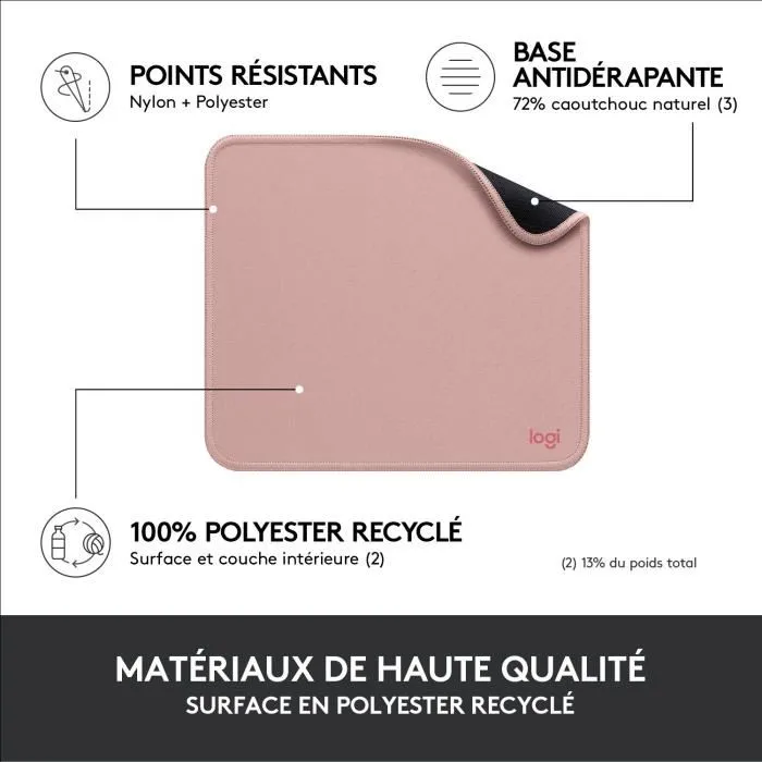 Logitech Studio Series Alfombrilla de ratón Rosa oscuro