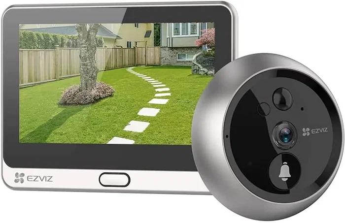 EZVIZ DP2C Mirilla Inteligente 2 MP con Monitor de 4.3 pulgadas, Plata