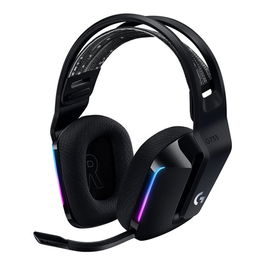Logitech G G733 Auricular Gaming Inalámbrico con Micrófono Desmontable Blue VO!CE, RGB LIGHTSYNC, 29h Batería, para PC y Consola - Negro