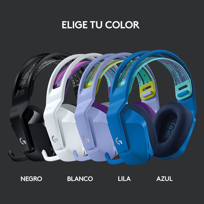 Logitech G733 Auriculares Gaming Inalámbricos LIGHTSPEED Azul Logitech G733 Auriculares Gaming Inalámbricos LIGHTSPEED Azul
