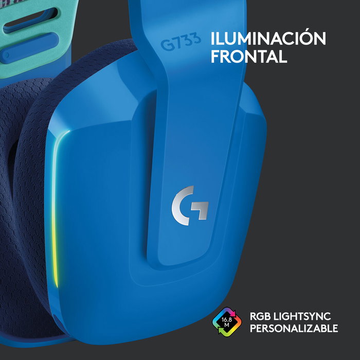Logitech G733 Auriculares Gaming Inalámbricos LIGHTSPEED Azul Logitech G733 Auriculares Gaming Inalámbricos LIGHTSPEED Azul